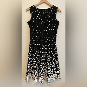 HAANI Black & White Dress